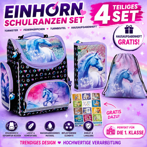 Einhorn schulranzen set tlg - einhorn,